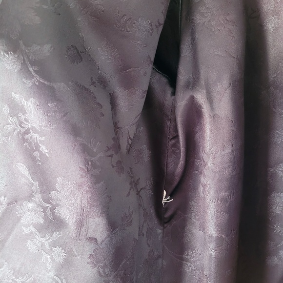 VINTAGE 70s Luxurious Faux Mink Fur‎ Coat Hillmoor Silk Lining Black Brown XL - Picture 10 of 11